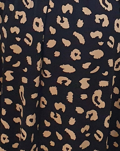 Robe longue femme Néo noir et camel
