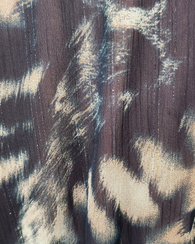 Robe femme verte et noire motif animalier Mona