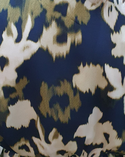 Robe portefeuille femme marine et kaki Yuna