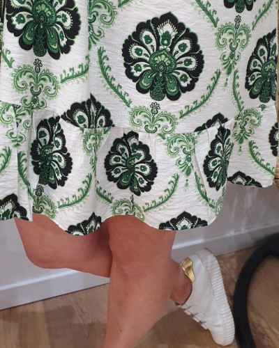 Robe portefeuille femme motifs verts Clarence