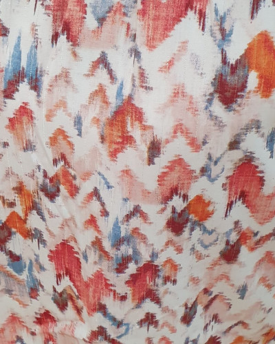 Robe femme écru motifs roses Adalia