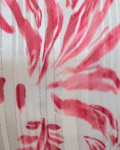 Robe longue femme écrue fleurs roses Naïs