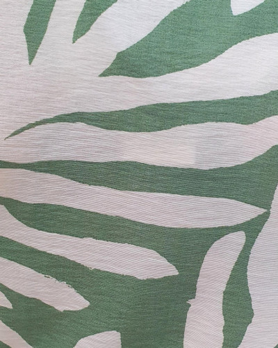 Robe femme droite verte et écrue Éléa
