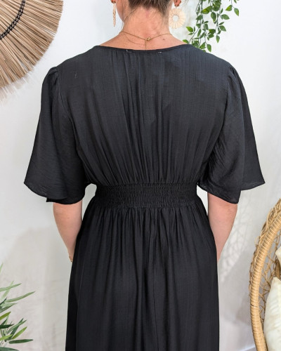 Robe longue femme noir Raphaëlle