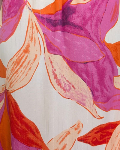 Robe longue femme rose et orange Anoukis