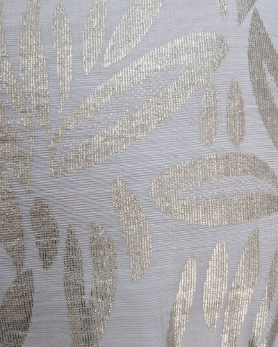 Robe longue femme écrue feuillages dorés
