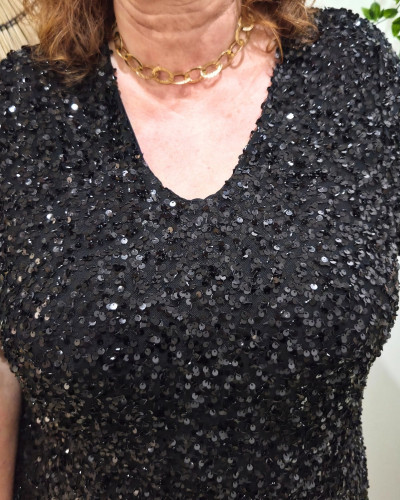 Robe courte femme à sequins grande taille Maëlyne