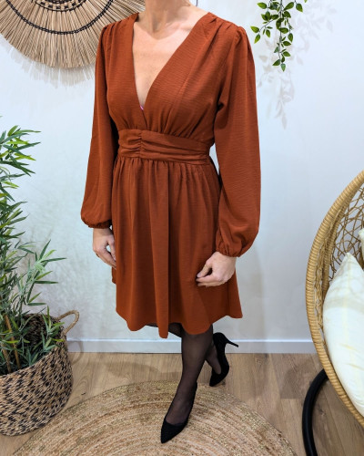 Robe femme terracotta Indira