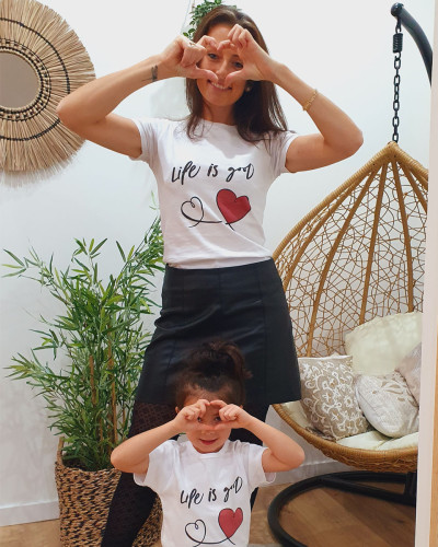 T-shirt enfant blanc Life is good