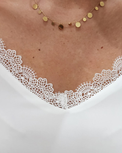 Top à bretelles femme blanc Rosaria