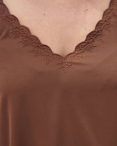 Top à bretelles femme marron Isa - 23228