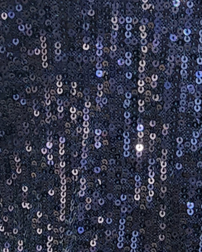 Top femme bleu marine à sequins