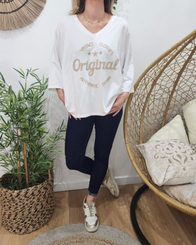 T-shirt femme oversize Vintage Original denim