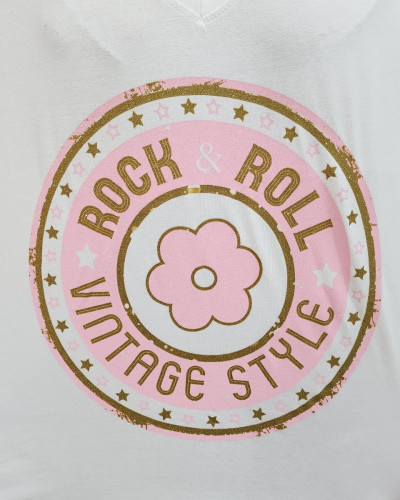 T-shirt femme oversize Rock&Roll Vintage Style