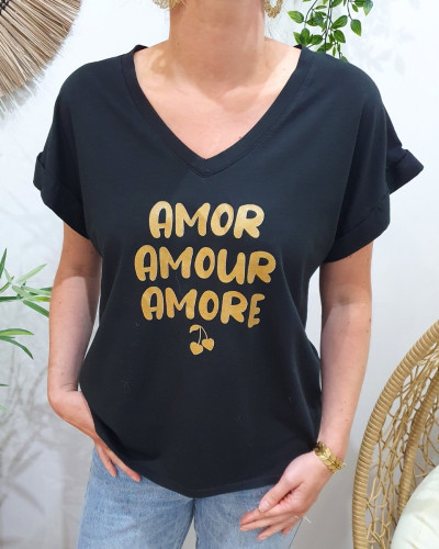 T-shirt femme Amor Amour Amore