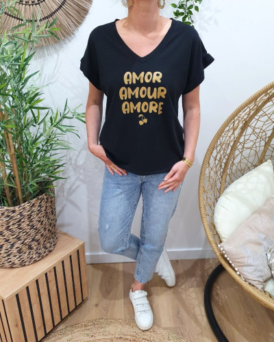 T-shirt femme Amor Amour Amore