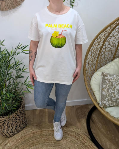 T-Shirt femme oversize Palm Beach