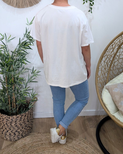T-Shirt femme oversize Summer babe cocktail club