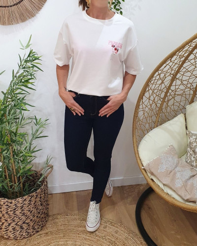 T-Shirt femme blanc Pink Gin Spritz rose