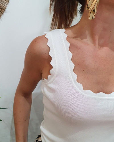 Top femme écru Zéphine