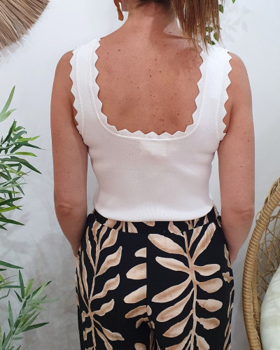 Top femme écru Zéphine