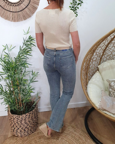 Top femme pailleté doré Cybèle