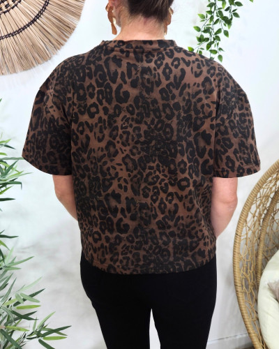 T-Shirt femme léopard love you beaucoup