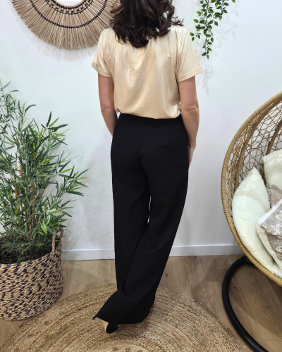 T-Shirt femme doré irisé