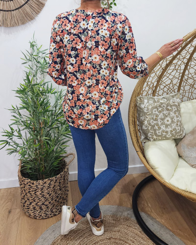 Tunique femme sale fleurie