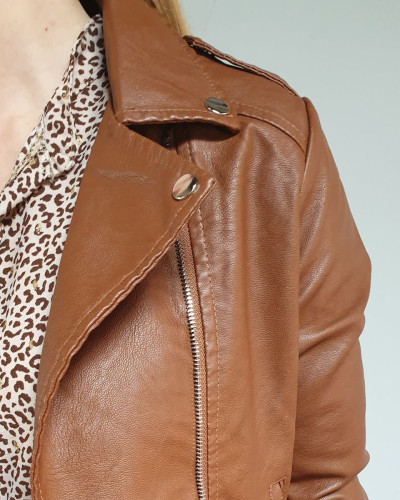 Perfecto cuir camel outlet