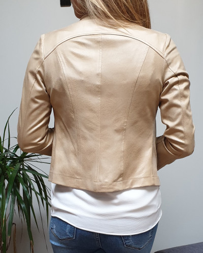 Veste beige suédine fluide