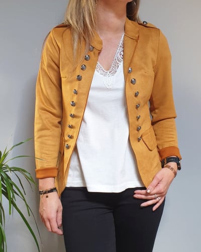Veste on sale jaune moutarde