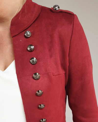 Veste officier rouge bordeaux