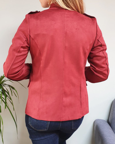 Veste officier rouge bordeaux