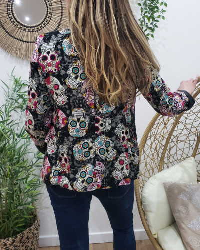 Veste blazer têtes de mort Francesca