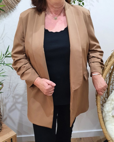 Blazer femme grande taille manches 3/4