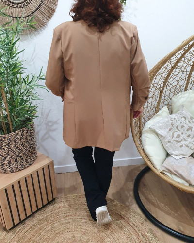 Blazer femme grande taille manches 3/4