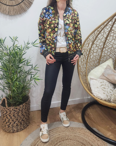Bombers femme fleuri multicolore Beth 20594