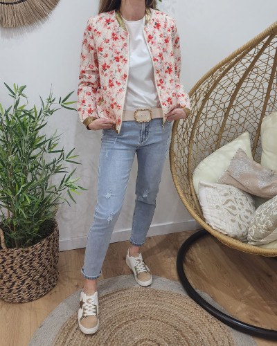 Bombers femme fleuri rose Anita 20734