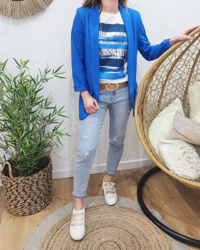 Veste blazer outlet bleu roi