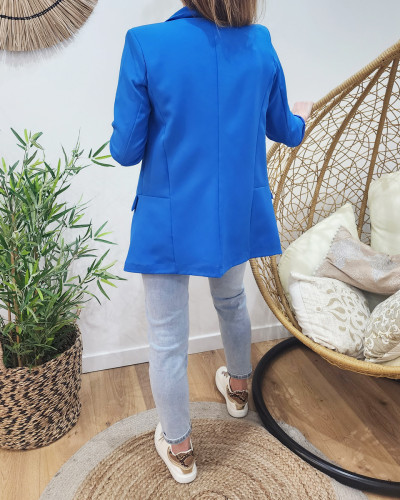 Veste blazer bleu new arrivals roi
