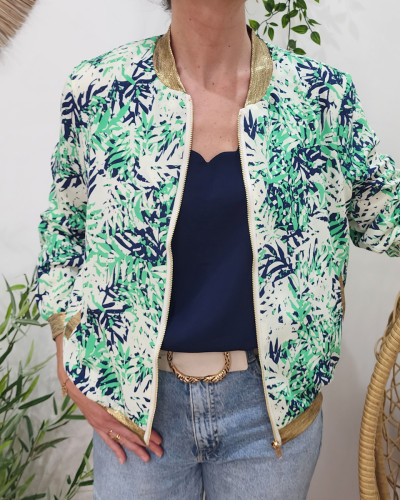 Bombers femme vert marine Lola