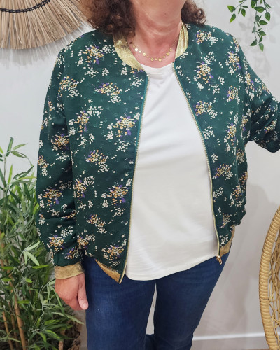 Bombers femme grande taille vert Toscane