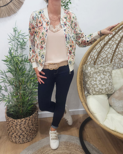 Bombers femme beige kaki corail Camilla