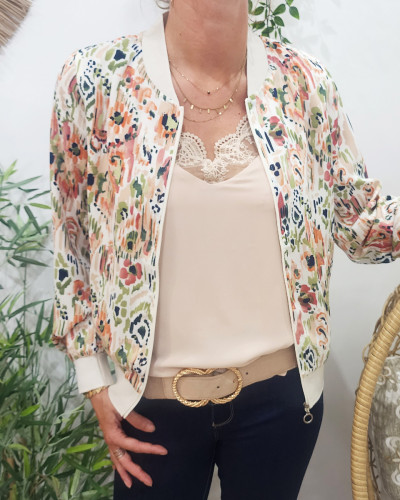Bombers femme beige kaki corail Camilla