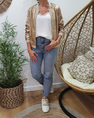 Bombers femme dor