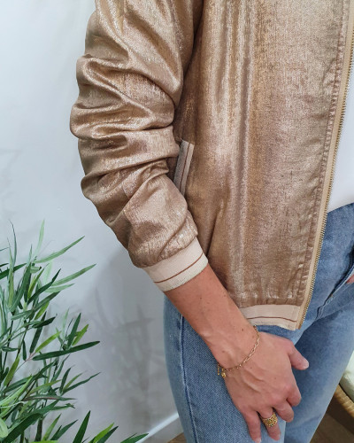 Bombers femme dore 23312