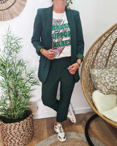 Ensemble blazer femme vert clearance