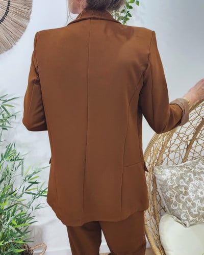 Veste blazer marron femme online