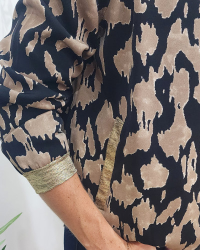 Bombers femme noir et taupe Jimena